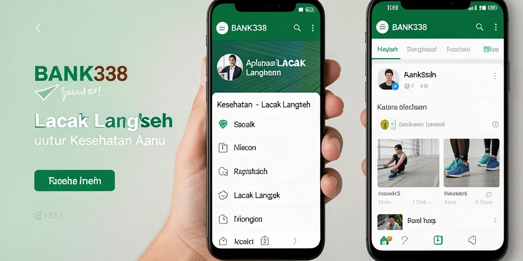 Antarmuka utama BANK338 menampilkan statistik lacak langkah.