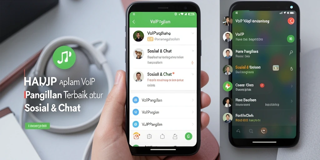 Antarmuka aplikasinya yang sederhana dan modern untuk VoIP Panggilan.