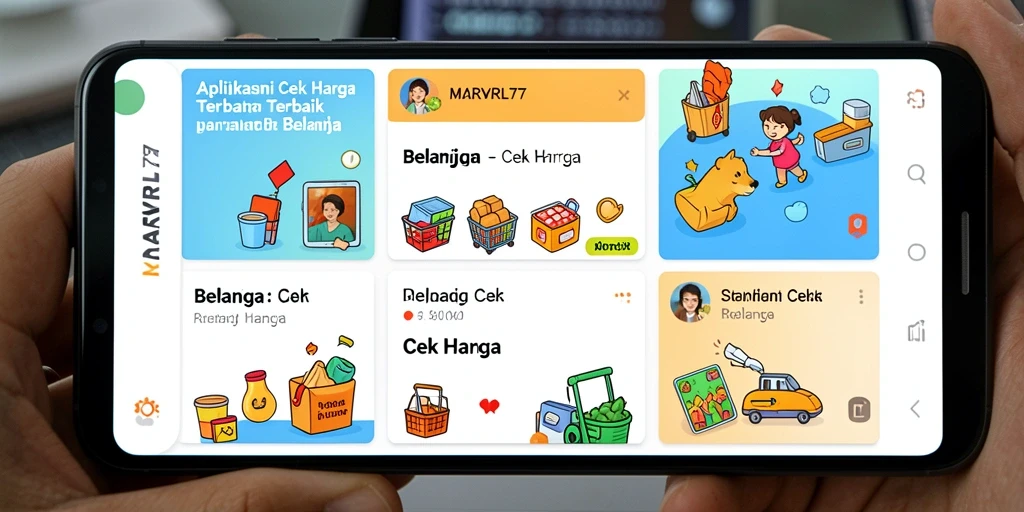 Tampilan antarmuka MARVRL77 yang memudahkan pengguna dalam mencari harga.