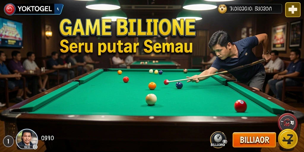 Tampilan antarmuka YOKTOGEL saat bermain billiard.